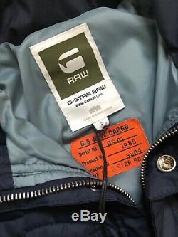 G-star Raw Men's Saru Blue Filch Padded Zip Jacket Coat Small New & Tags