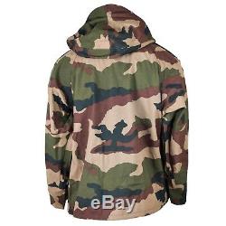 Genuine French army waterproof trilaminate jacket CCE camo hooded rain parka NEW