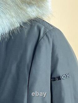 Geox Coat Jacket Size UK XL Parka Winter Breathable Hooded Dark Tarmac Green