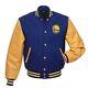 Golden State Warriors Lettermen Varsity Jacket -leather Sleeves