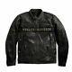 Harley-davidson Men's Passing Link Genuine Cow Leather Riding Jacket Distressed