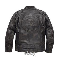 HARLEY-DAVIDSON Motorcycle CowHide MOTORBIKE JACKET Genuine Leather Jacket