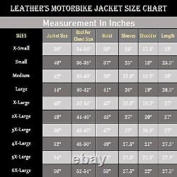 Handmade Men's Genuine Leather Jacket Racing Armor Protection Motorbike Jacket