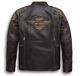 Harley Davidson H-d Triple Vent System Trostel Distressed Leather Biker Jacket