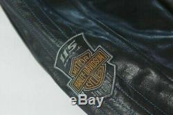 Harley Davidson Men's 115th Anniversary Eagle B&S Genuine Buffalo Leather Jacket