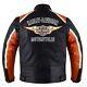 Harley Davidson Men's Cruiser Orange Motorcycle 100% Leather Biker Safety Jacket