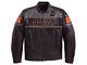 Harley Davidson Men's Rumble Color Blocked B&s Black Leather Motorcycle Jacket