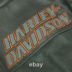 Harley Davidson Mens Screaming Eagle Motorcycle Motorbike Cowhide Leather Jacket