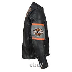 Harley Davidson Victory Lane Jacket Motorcycle Biker Real Buffalo Cracker WLC