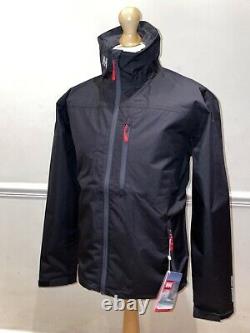 Helly Hansen Crew Shell Jacket 30263/990 Black NEW Rrp £125 Size Large FREE P&P