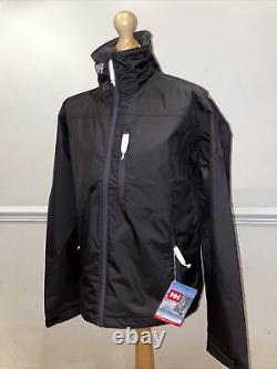 Helly Hansen Crew Shell Jacket 30263/990 Black NEW Rrp £125 Size Large FREE P&P