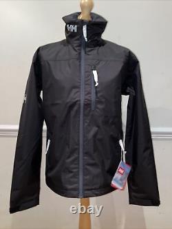 Helly Hansen Crew Shell Jacket 30263/990 Black NEW Rrp £125 Size Medium FREE P&P