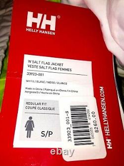 Helly Hansen Women's W SALT FLAG JACKET 33923-001 Waterproof Windproof White NEW