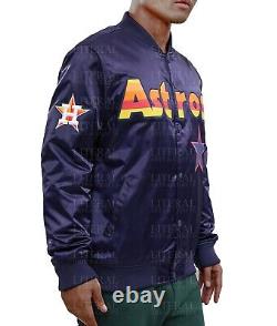 Houston Astros Jacket Handmade Unisex Parachute Blue Jacket