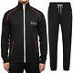 Hugo Boss Men's Sport Tracksuit Zip Up Sweatshirt Jacket & Pants Set Black