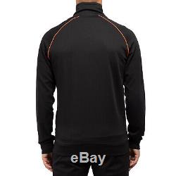 Hugo Boss Men's Sport TrackSuit Zip Up Sweatshirt Jacket & Pants Set Black