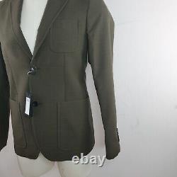 Joseph Mens Suit Jacket Olive Green Single Chest Pocket Two Button Size 48 / M