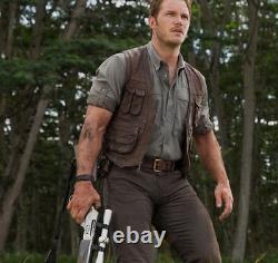 Jurassic World Chris Pratt Owen Grady Leather Vest ALL SIZES AVAILABLE