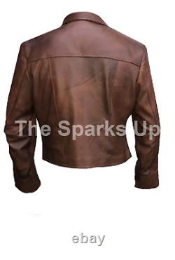 Justice League Aquaman Jason Momoa Distressed Biker Style Genuine Leather jacket