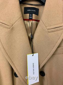 KAREN MILLEN Double-Breasted Belted Wrap Winter Warm Coat Smart Jacket in Camel