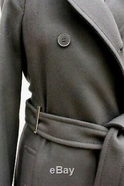 Karen Millen Black Sleek Tailored Trench Belted Military Coat Jacket 6 to 16 New