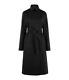 Karen Millen New Black Tailored Long Belted Casual Trench Coat Jacket Uk 6 To 16