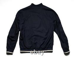 Kiton Napoli $5,995 Navy Blue White Virgin Wool Polyamide Blend Jacket M (50 IT)