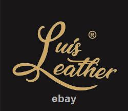 LUIS LEATHER Lambskin Cafe Racer Dark Brown LeatherJacket for gentlemens