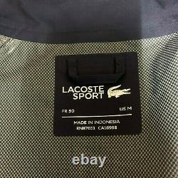 Lacoste Sport Mens Jacket Navy Blue Medium 50 Removable Sleeves Big Croc Rare