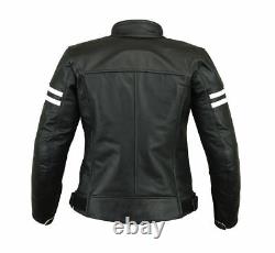 Ladies Motorcycle Waterproof Leather Jacket Women Motorbike Armours Jacket Black