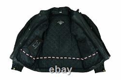 Leather Motorbike Motorcycle Jacket Quality Stitched Biker With CE Armour