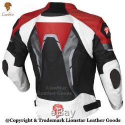 Lionstar Motorbike Motorcycle Real Leather Racing Jacket with CE Approve Armours