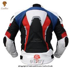 Lionstar Motorbike Motorcycle Real Leather Racing Jacket with CE Approve Armours