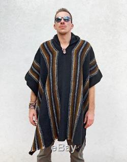 Llama Wool Mens Womans Unisex South American XXL Poncho Cape Coat Jacket Cloak