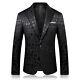 Luxury Men's New Casual Single Breasted Suit Dress Jacket Coat Stone Pattern