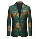 Luxury Mens Business Emcee Dress Coat Slim Jacquard Banquet Suit Jacket Sz