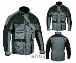 MENS Motorcycle Motorbike Waterproof Breathable CE Armour Cordura Textile Jacket