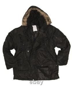 MILTEC US BLACK N3B Universal Warm Parka Outdoors Coat Men Jacket Cold Military