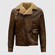 Mw Authentic Aviator Coat Genuine Sheepskin Shearling Bomber Leather Jacket