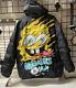 Members Only X Nickelodeon Spongebob Puffer Coat Jacket Black Xl New