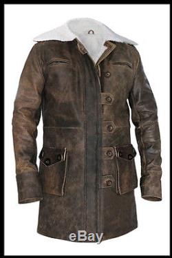 Men'BANE' Dark Knight Rises Handmade Real Leather Coat/Jacket Brown Sizes
