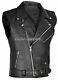 Men New Genuine Lambskin Real Leather Waist Jacket Black Designer Belt Vest Coat