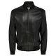 Men Real Leather Bomber Jacket Black Mens Genuine Lambskin Varsity Jacket Coat