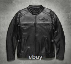 Men's Black Victoria Lane Harley Davidson Biker Leather Jacket