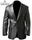 Men's Blazer Coat Jacket Lambskin Leather 100% Genuine Leather By Zeraafat