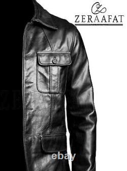 Men's Blazer Coat Jacket Sheepskin Leather 100% Genuine Leather by Zeraafat