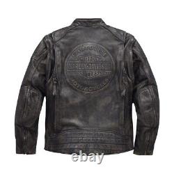 Men's Dauntless Convertible Harley Davidson Motorcycle Biker Real Leather Jacket