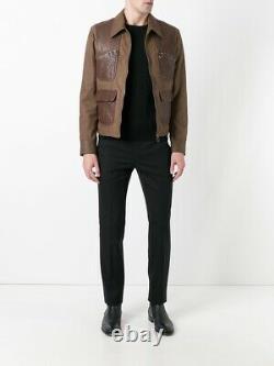 Men's Genuine Suede Lambskin Leather Jacket New Zipper Leather Jacket Slim Fit