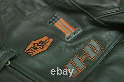Men's Jacket Real Cowhide Leather Jackets Motorcycle Riding