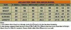Men's Leather Jacket Eye-catching Genuine Sheepskin Leather Racer Jacket #170
